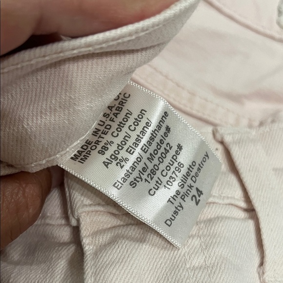 Current/Elliott Women's Skinny Jeans in Light Pink - Picture 4 of 7